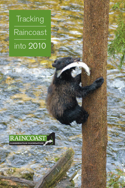 Titel der Jahresbroschüre »Tracking Raincoast into 2010«
